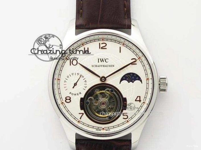 MIROTIME 0405 Bold Portuguese Real PR IW500704 ZF 1:1 Best Edition On Black Leather Strap A 7374